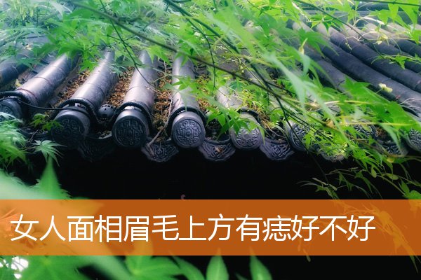 左眉毛上方一厘米有痣好不好(女人左边眉毛中上方有痣好吗)插图