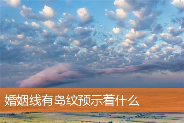 婚姻线有个大而长的岛纹(婚姻线有岛纹代表什么)插图