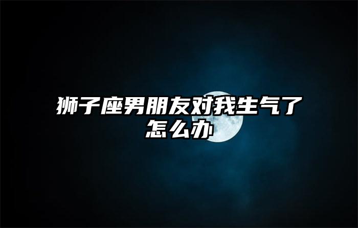 狮子座男朋友对我生气了怎么办插图