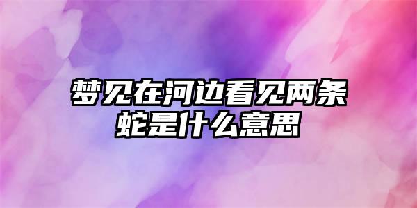 梦见在河边看见两条蛇是什么意思插图