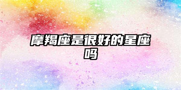 摩羯座是很好的星座吗插图
